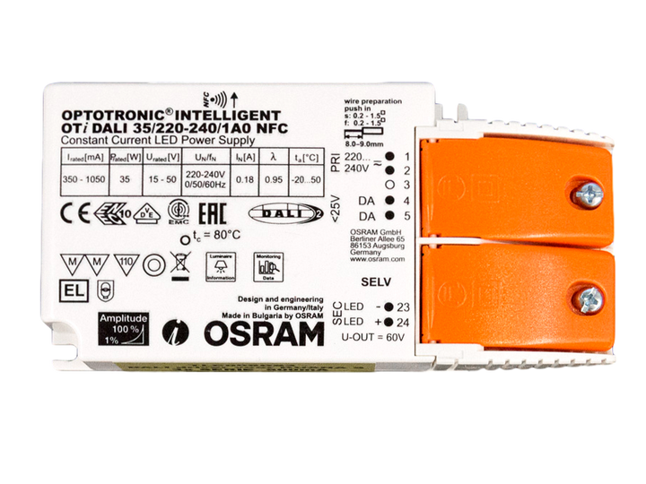 DALI Driver OSRAM 500 mA TECO KUANA S (3 st) + trekontlast.