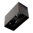 Base apparente carrée 2x KUANA Noir + Driver Phase Dim 20W