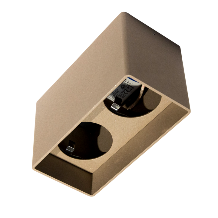 Opbouwbasis 4-kant 2x KUANA Champ + Driver Phase Dim. 20W