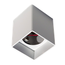 Opbouwbasis 4-kant 1x KUANA Wit + Driver Phase Dim. 12W