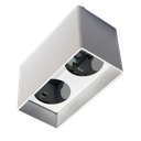 Base apparente carrée 2x KUANA Blanc + Driver Phase Dim 20W