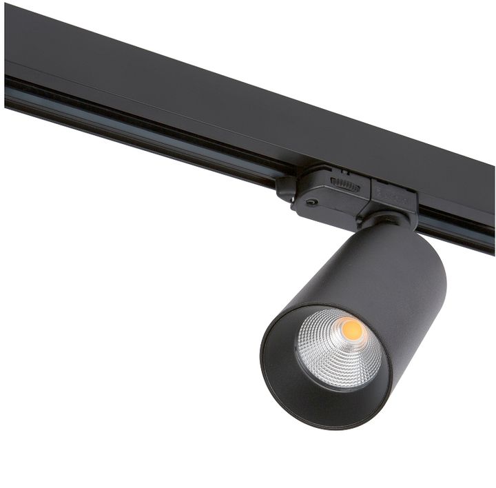 NAULA LED-Tracklight 3P TECO 12W 3000K 36° Ra 90 Ø60 Zwart Dim