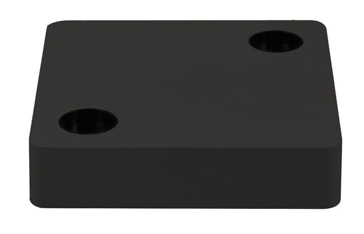 Vierkante Basis 160x160x35 voor TECO LED NAULA Zw. 2x10W Dim