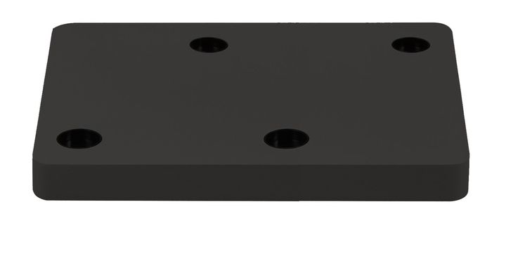 Rechthoek Basis 320x160x35 voor TECO LED NAULA Zw. 4x10W Dim