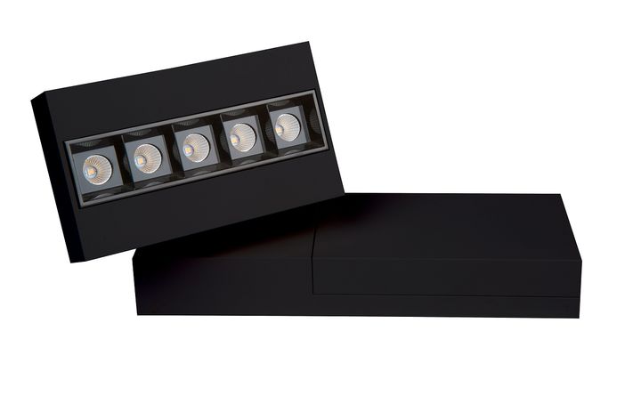 Spot LED Teco OKANDO 5x2W 2700K Ra90 Dim Noir (réfl. noir)