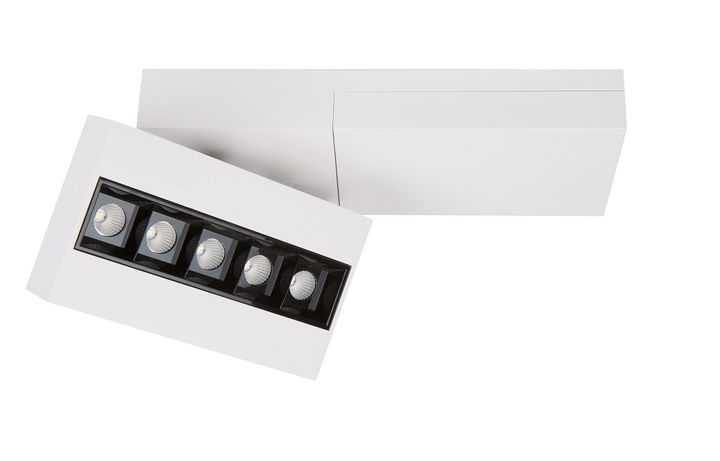 Spot LED Teco OKANDO 5x2W 2700K Ra90 Dim Blanc (réfl. noir)