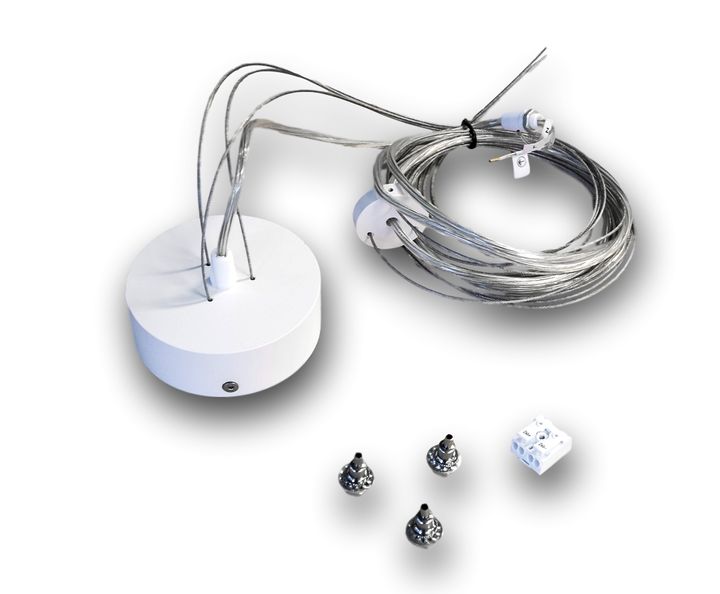 Hangkit 2m voor Plafond Lamp LED Teco ENIMA + Rozet (wit)
