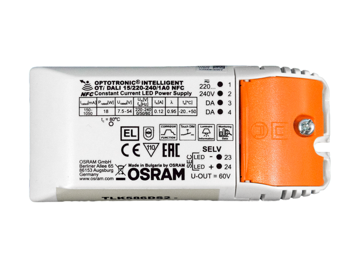 (AS) Driver DALI OSRAM 350mA TECO KHEO 58 (2 pcs) + anti-tract.