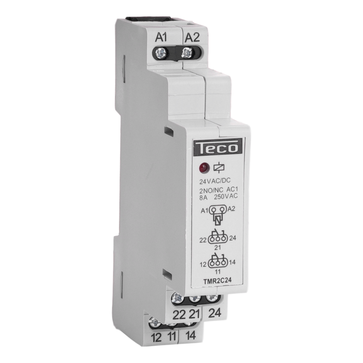 Relais modulaire Teco 2 inv. 8A 24V