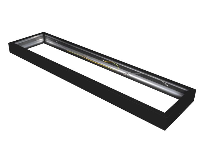 (AS)Cadre apparent Version murale Noir pour dalle Led 30x120