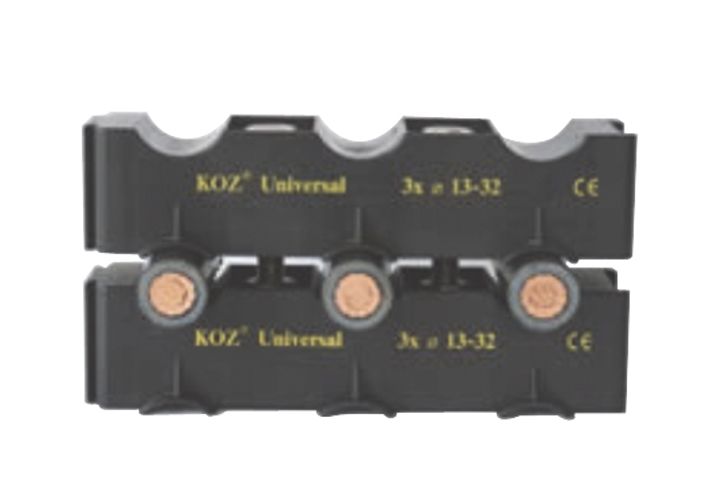 Profil de fixation pour 4 câbles 13-32mm (horizontal)