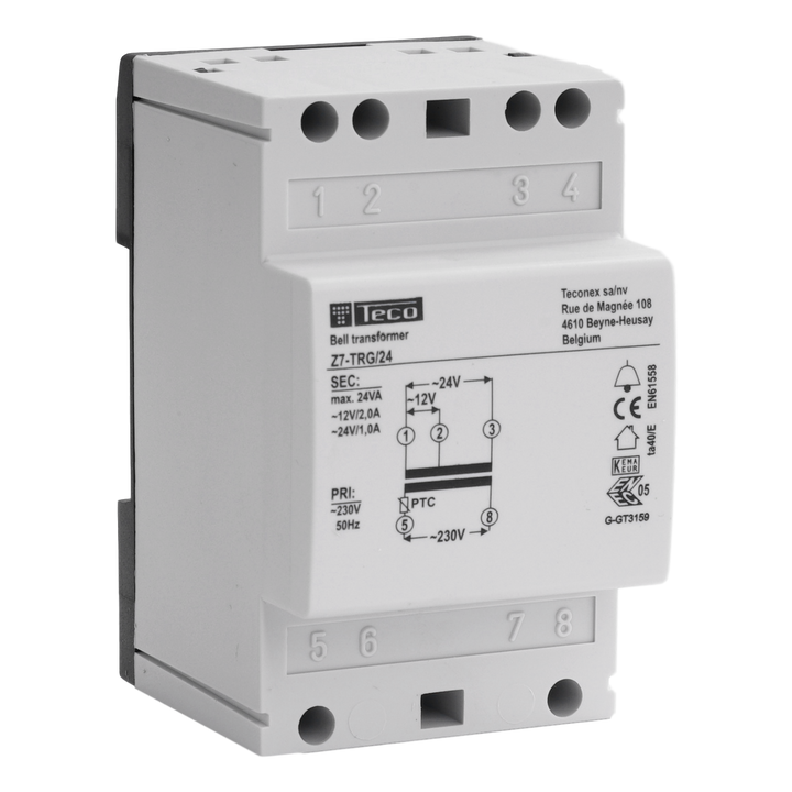 Klingeltransformator Teco 24VA 230VAC-12/24VAC