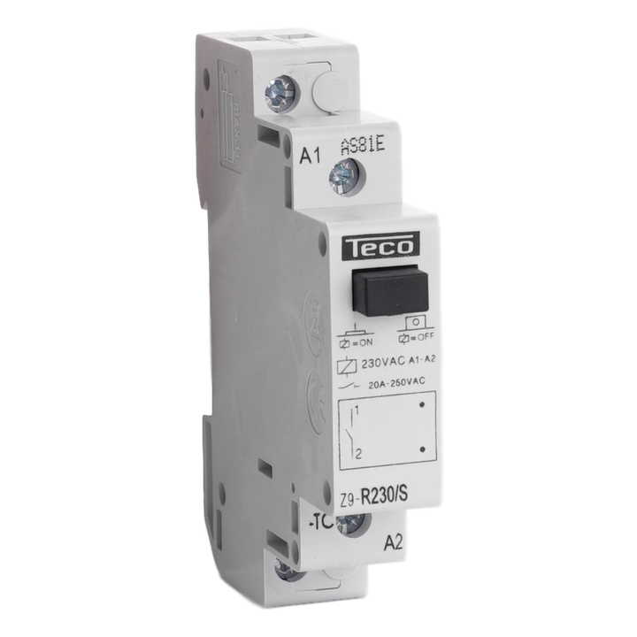 Installation relay TC 230VAC 20A 1NO