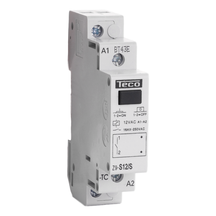 Télérupteur Teco 12VAC 16A 1NO