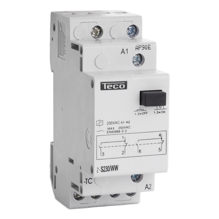 Impulsrelais  Teco 230VAC 16A 2WIS