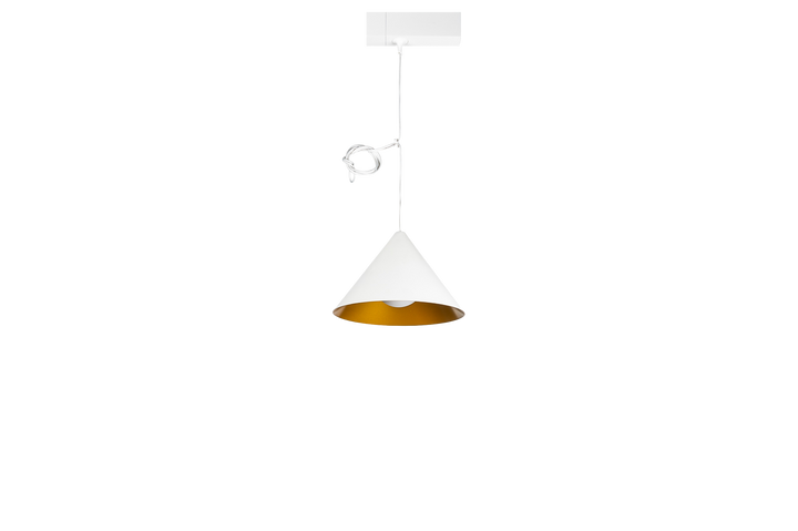 (AS)Pendel cap NAULA 3000K + basis  Phase dim Wit Goud