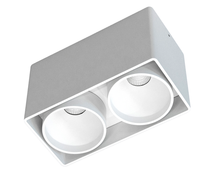 (AS)KUANA  2X9W carré 2700K Blanc