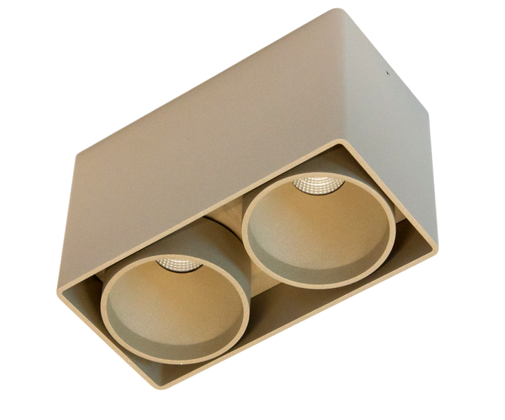 (AS)KUANA  2X9W carré 3000K Champagne