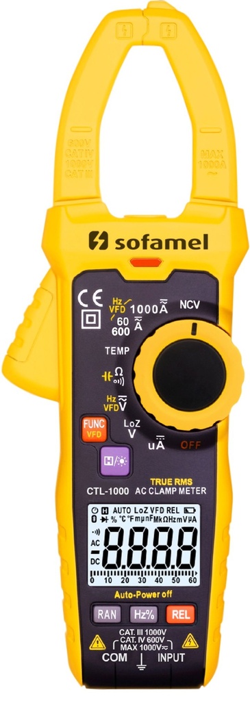 Digitales Multimeter mit Stromzange True RMS