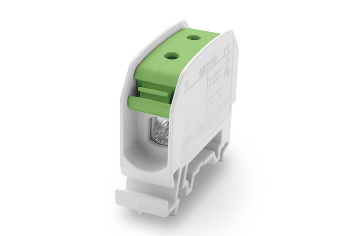 Borne de racc. RKA 1p 16mm²  Cu+Al verte