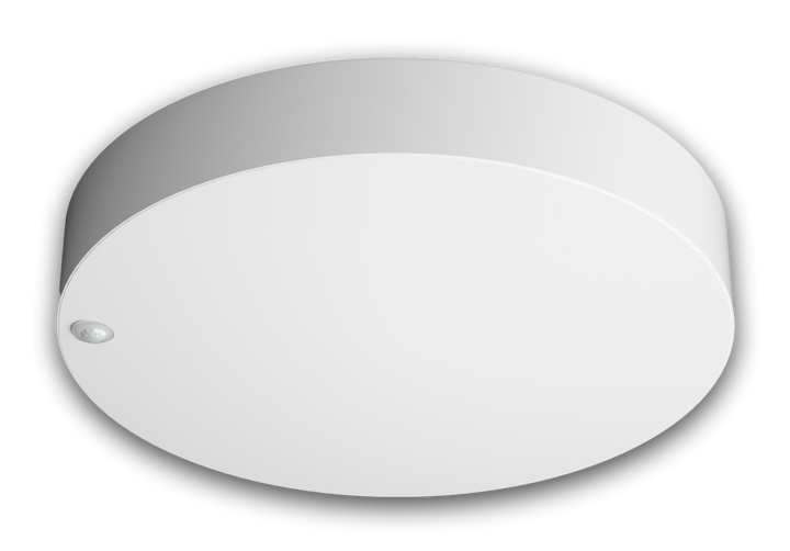 Plafonnier SUNY Diam.280 10/15W CCT + PIR 3000/4000/5700K IP44 Blanc