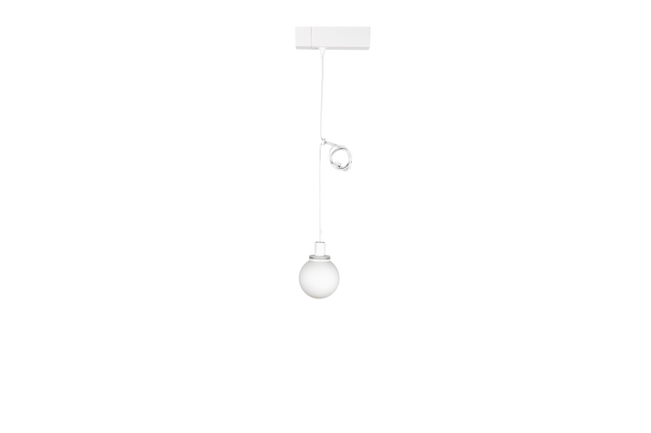 (AS)Suspension TRACK NAULA Boule Ø100 2700K 10W Dim. Blanc
