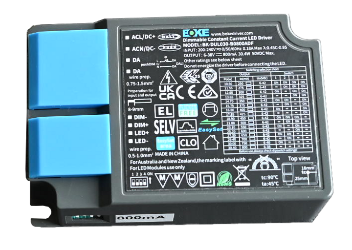 Driver MULTI-DIM 6-42V 0,25-0,80A CC 30W+ con.mal.+NFC