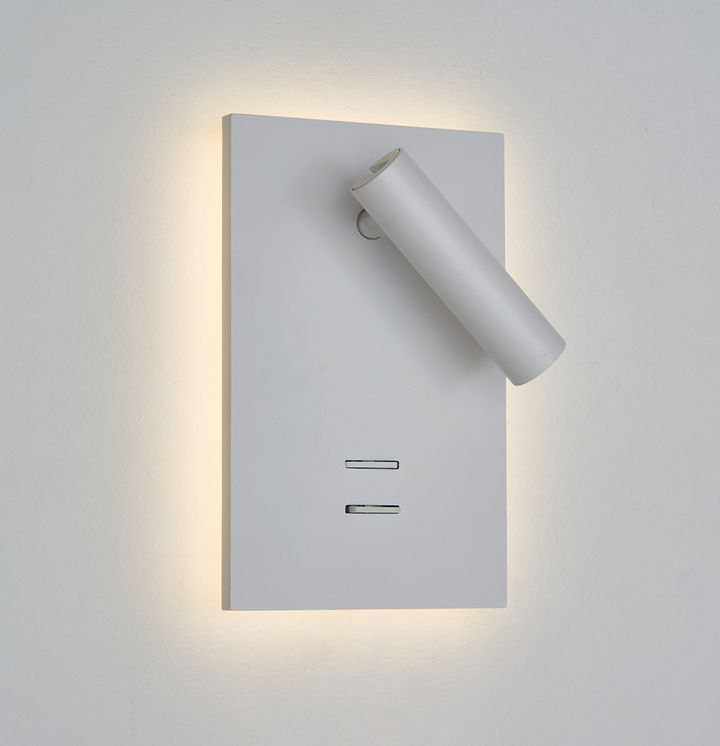 Spot TIBET-4 mural orientable sur base 5W 2700K 34° + Halo 5W  1800/2200/2700K (driver inclus) blanc