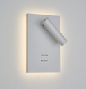 Spot TIBET-4 mural orientable sur base 5W 2700K 34° + Halo 5W  1800/2200/2700K (driver inclus) blanc