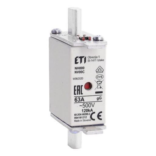 [/004181212] Fusible à couteaux taille 00C gG 63A