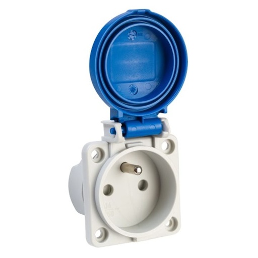 [/00464] IDE hh.  16A 2p+A 230VAC IP54 stopcont. inb. met penaarding