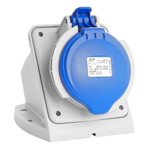 [/02325] IDE IP44 Steckdosenwandmontage Schräg 32A 4p 230VAC