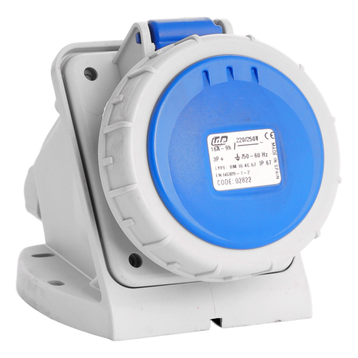 [/02822] IDE CEE Steckdosensockel Aufbau IP67 16A 3P+E 230VAC
