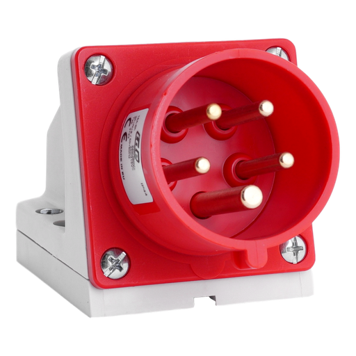 [/03123] Socle de connection droit montage panneau 16A - 32A IP44