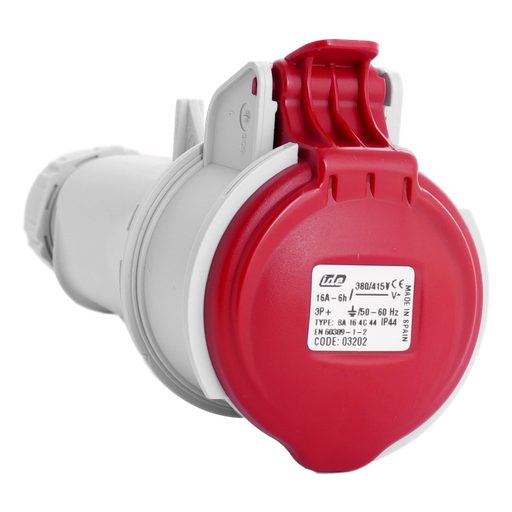 [/03202] IDE CEE 16A 4p 400VAC IP44 koppelstekker