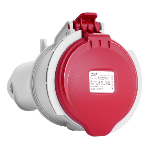 [/03206] IDE CEE 32A 5p 400VAC IP44 koppelstekker