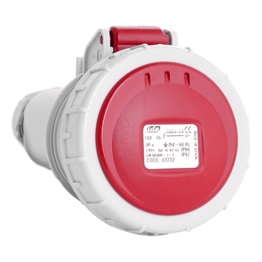 [/03702] IDE CEE 16A 4p 400VAC IP67 prise mobile