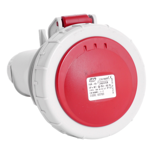 [/03703] IDE IP67 Kopplungsbuchse Mobil 3p+N+Erde 16A 415VAC