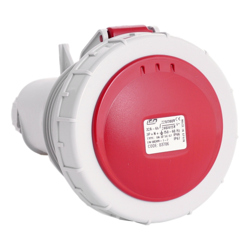 [/03706] IDE IP67 Kopplungsbuchse Mobil 3p+N+Erde 32A 415VAC