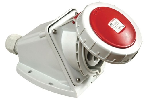 [/03822] IDE IP67 Steckdosensockel Aufbau 3P+Erde 16A 415VAC