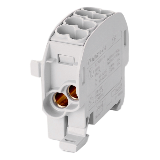 [/080110-0-4] Klemme für die Ableitung. HLAK25 C 1p 2x25, 2x16mm² Cu L grau