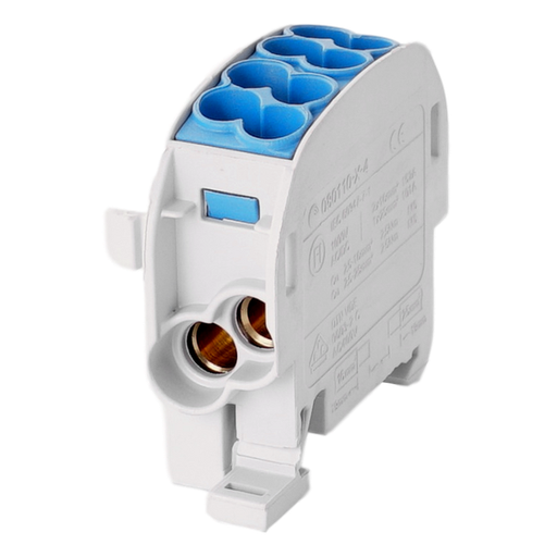 [/080110-1-4] Aftakklem HLAK25 C 1p 2x25, 2x16mm² Cu N blauw