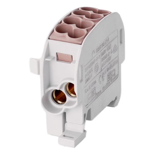 [/080110-3-4] Klemme für die Ableitung. HLAK25 C 1p 2x25, 2x16mm² Cu L braun