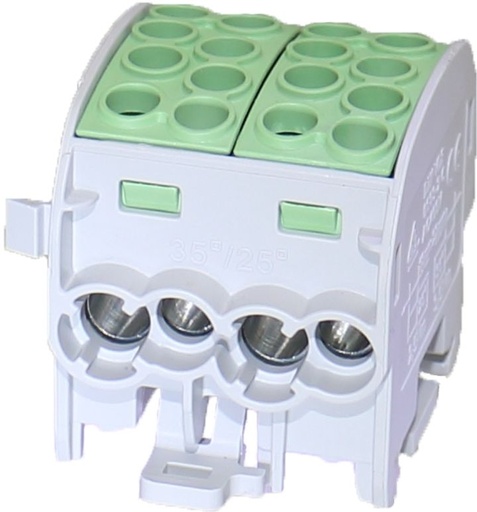 [/080120-4-3] Aftakklem HLAK25 C 1p 4x25, 4x16mm² Cu+Al L zwart