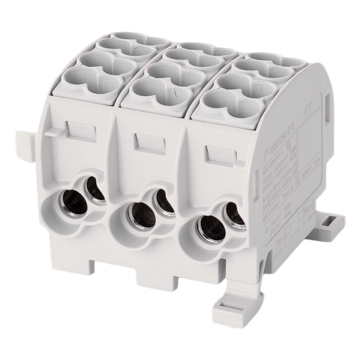 [/080130-0-3] Klemme für die Ableitung. HLAK25 C 3p 2x25, 2x16mm² Cu+Al 3L
