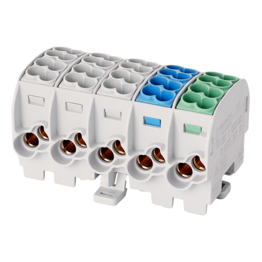 [/080150-1-4] Klemme für die Ableitung. HLAK25 C 5p 2x25, 2x16mm² Cu 3LNPE