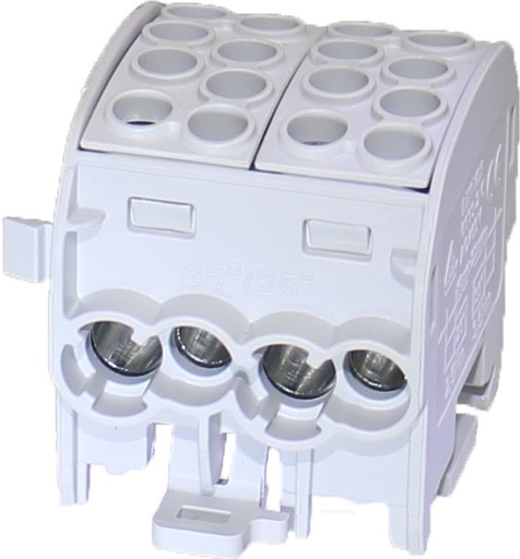 [/080220-2-3] Aftakklem HLAK35 C 1p 4x35, 4x25mm² Cu+Al PE groen