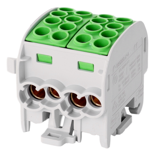 [/080220-2-4] Aftakklem HLAK35 C 1p 4x35, 4x25mm² Cu PE groen