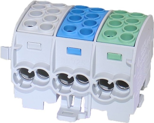 [/080230-0-4] Aftakklem HLAK35 C 3p 2x35, 2x25mm² Cu 3L