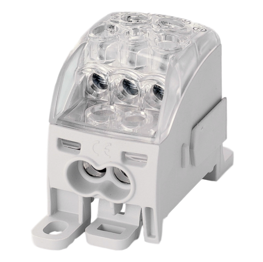 [/082040-0-3] Verdeelklem PDB160 1p 25, 3x16, 3x10mm²  Cu+Al grijs